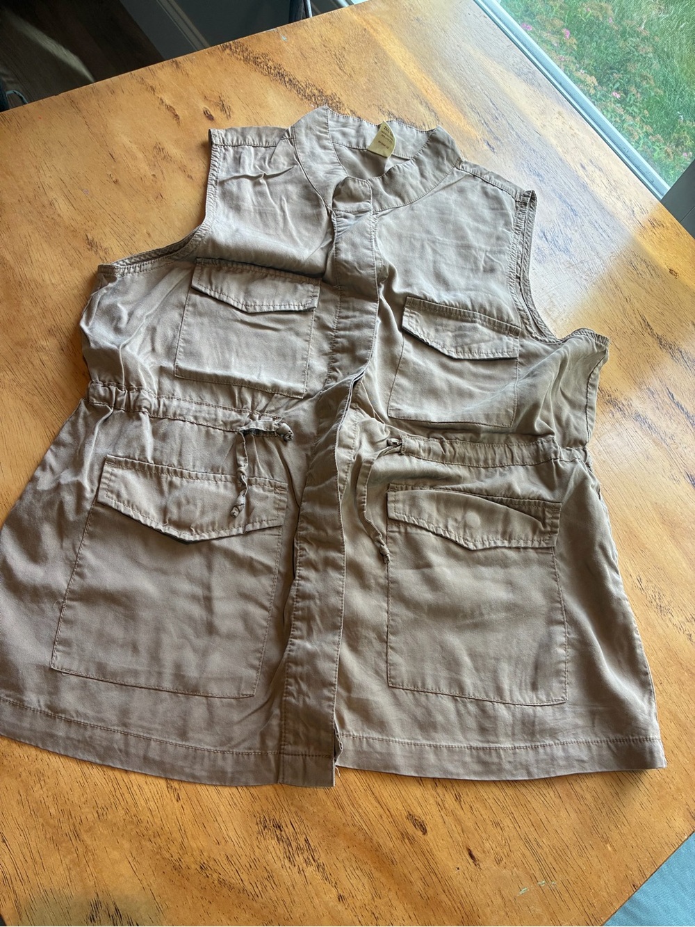 Faded Glory Tan Utility-Style Women’s Light weight Vest